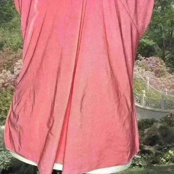 Y2k 90s Pink Shimmery Halter Top By Uva - Picture 3 of 8